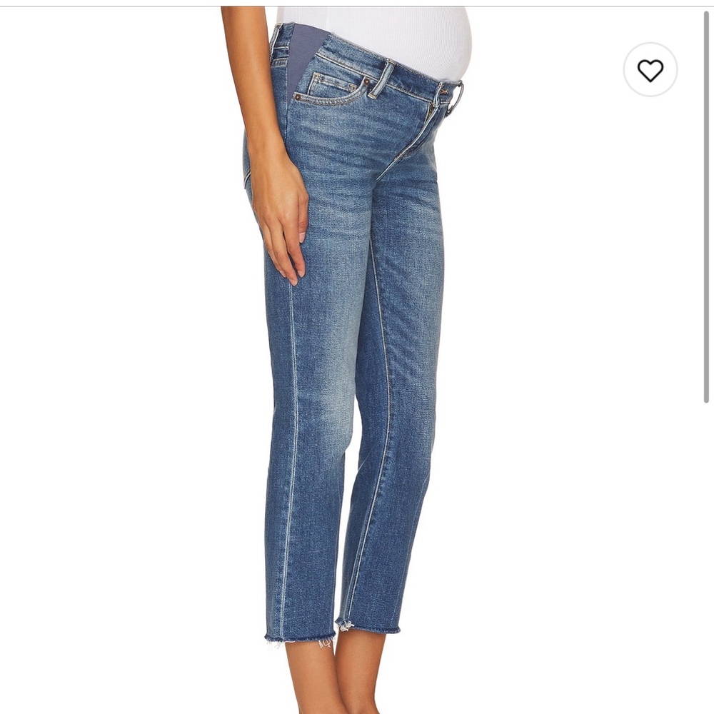 Hatch “the crop” maternity jeans in indigo